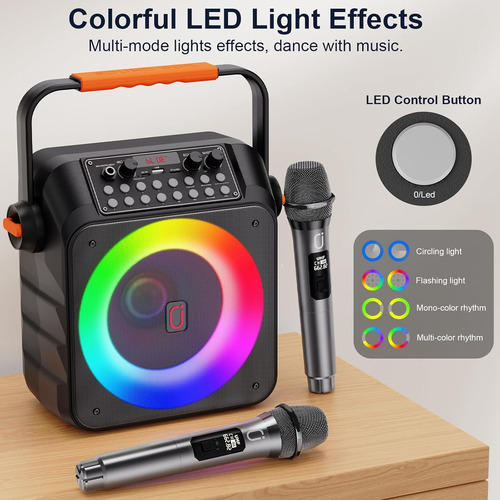 Máquina De Karaoke Bluetooth Con Micrófonos