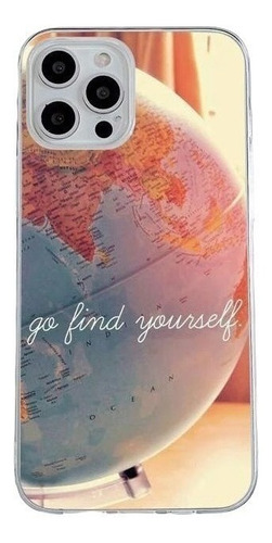 Funda Generica Para iPhone Transparente Viaje Mundo Mapa