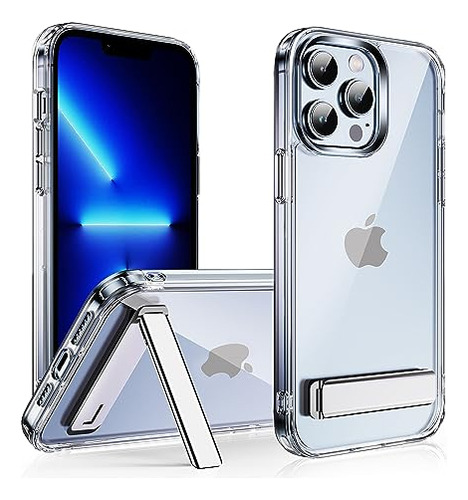 Funda Con Base Para iPhone 13 Pro Cristaltransparente Delgad
