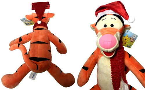 Imagem 2 de 5 de Boneco Pelúcia Disney Tigrão Natal - Turma Urso Ursinho Pooh