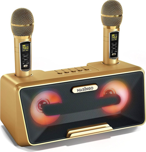 Máquina De Karaoke Masingo Para Adultos Y Niños Con 2 Mic...