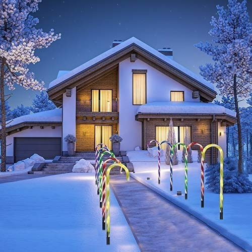 Imagen 2 de 4 de 6 Luces De Bastón Navideño Decorativo Jardín + Estaca 90cm