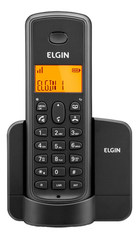 Imagem 1 de 2 de Telefone sem fio Elgin TSF 8001 preto