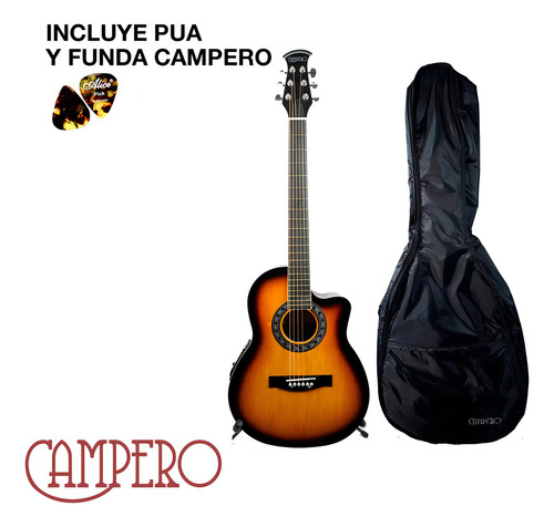 Guitarra Electroacustica Campero Tipo Ovation Sunburst