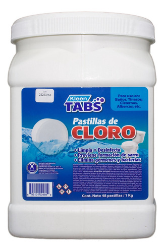 Pastillas Cloro Alberca Baño Tinaco Sarricida Desinfecta 9pz