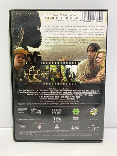 Dvd Película King Kong Original Y Funcional (Usado)