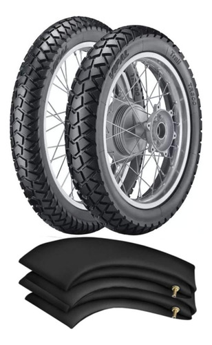 Kit Pneu 410-18 + 80/90-21 Tr300 Vipal
