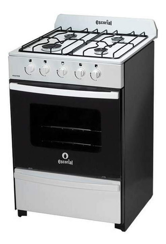 Imagen 3 de 3 de Cocina Escorial Master gas natural 4 hornallas blanca puerta con visor