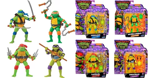 Teenage Mutant Ninja Turtles Mutant Mayhem Movie Turtle Basic Figure Bundle, 83341