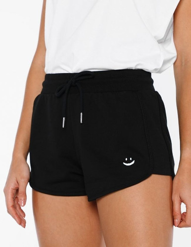 Short En Negro Mujer Dama  Algodon Color Negro Bonita Casual