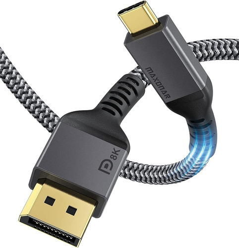 Cable Maxonar, De Usb C A Displayport 1.4, 8k 60hz, 2 Metros