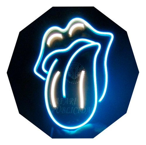 Cartel Lengua The Rolling Stones Small Neón Led/deco/ Hogar 