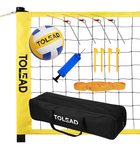 Set De Voleibol De Exterior Tolead, Portatil, Con Postes