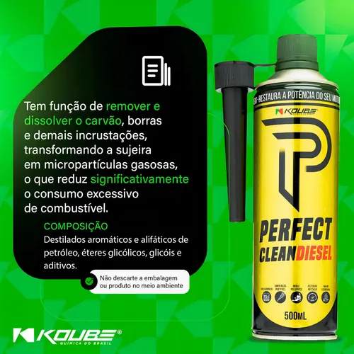 Limpa Motor Diesel Koube 500ml Limpeza Via Tanque Redução Fumaça