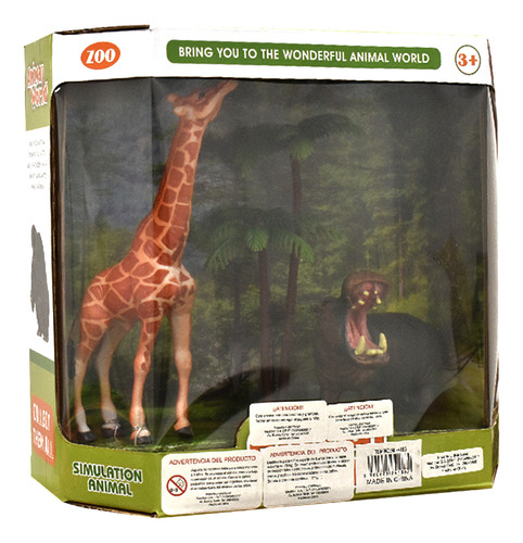 Set Colección De Animales De La Selva 2 Figuras En Plástico