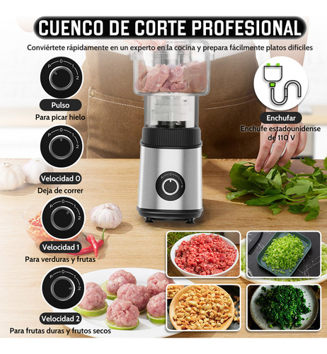 Licuadora Profesional Portátil Electrica Moledor Procesador De Alimentos Extractor De Jugos Eléctrico 22 unidades 800 W 4 Marchas