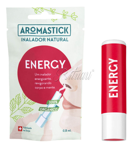 Inalador Nasal Energizante Aromastick Aromaterapia Energy