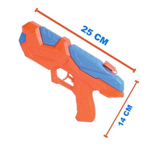 Imagen 2 de 5 de Pistola Lanza Agua 25 Cm Accion Extrema El Duende Azul