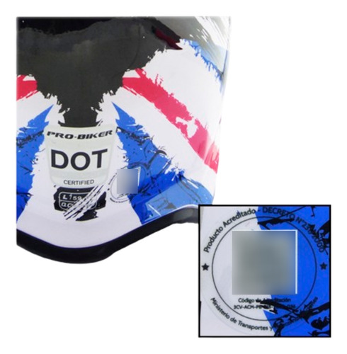 Casco Para Motocross Pro-biker, White Knight Trueno Pro-188.