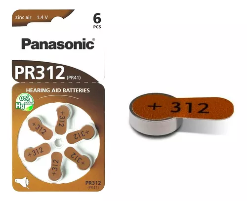 Pilas Audifono Panasonic Pr-312 Blister X6 Marrones