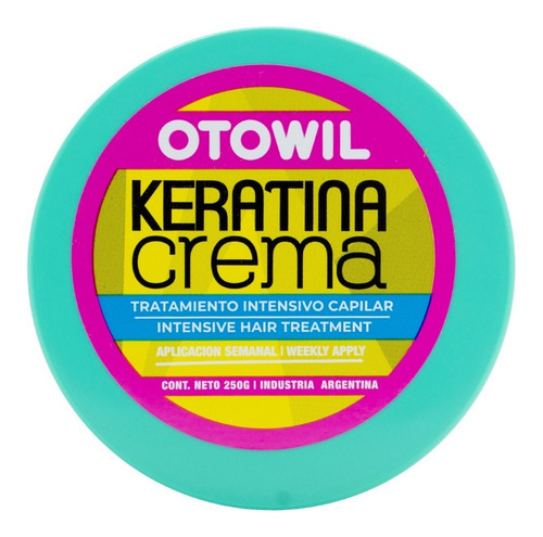 Imagen 3 de 5 de Otowil Keratina Crema Máscara Antifrizz Nutritiva X 250g