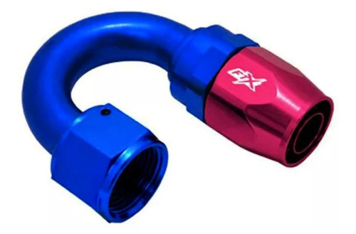 Acople Conexión 180° An6 Azul Rojo Ftx Fueltech