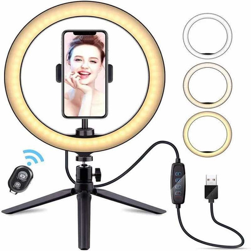 Aro De Luz Selfie Ring 10 Pulgadas Con Soporte De Mesa