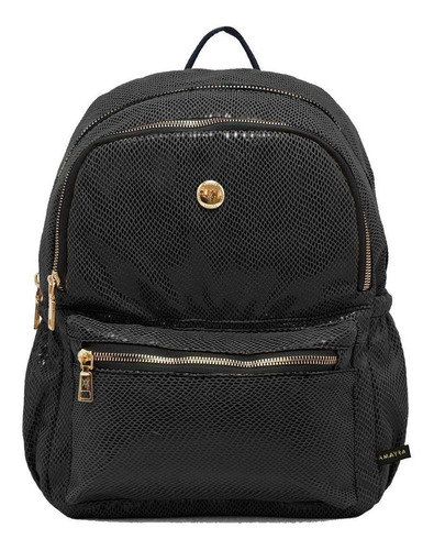 Imagen 2 de 2 de Mochila Amayra Street Doble Bolsillo Y Tiras Regulables
