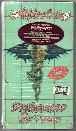 Motley Crue Dr Feelgood The Videos Vhs Limited Edition Ntsc