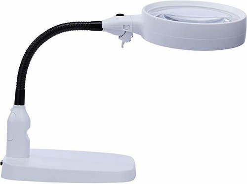 Tm-hogar Grande 10x Lupa Con Luz Y Stand, Diseño Plegable Co