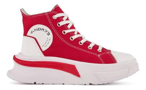 Tenis Urbano Sneaker Rojo Andrea Dama 3361924