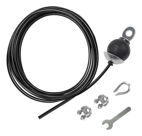 Cable De Polea Ajustable Negro Para Sistema De Gimnasio De 5