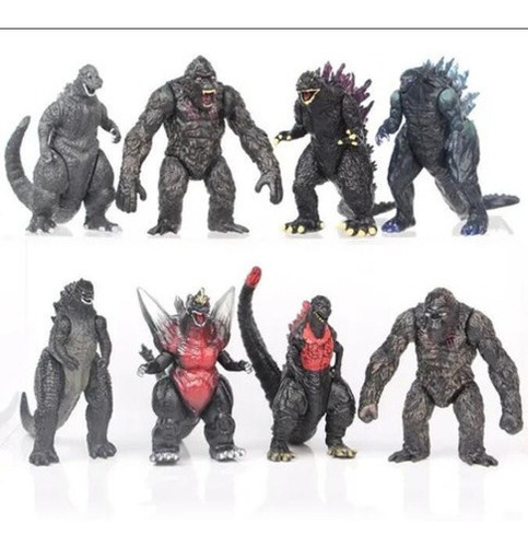 Figuras Godzilla Vs Kong, Paquete De 8