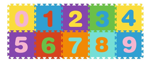 Alfombra Y Puzzle De Goma Eva 10 Piezas Números