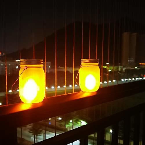 Aobik Solar Mason Jar Luces, Solar Fairy Firefly Led Luces D