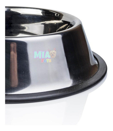 Imagen 4 de 6 de Plato De Acero Inoxidable Perros 24 Oz Fancy Antiderrapante