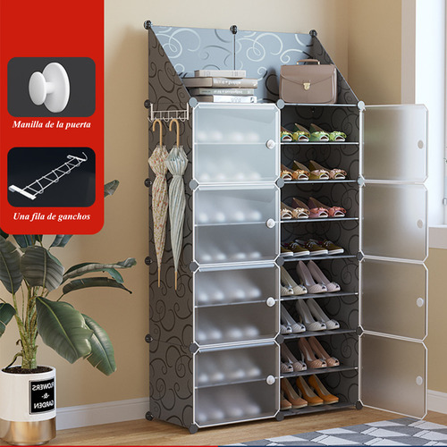 Zapatera Organizador Modular Armable Multiuso Con 8 Niveles