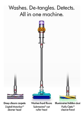 Dyson V15s Detectar Submarino, Sin Bolsa, Amarillo/níquel