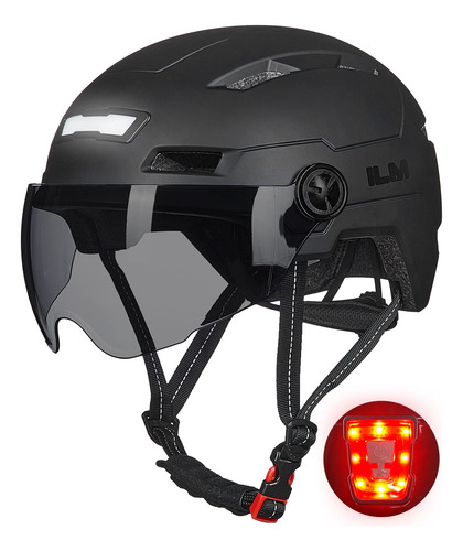 Ilm Casco De Bicicleta E3-10l Con Luz Led Recargable Mmg
