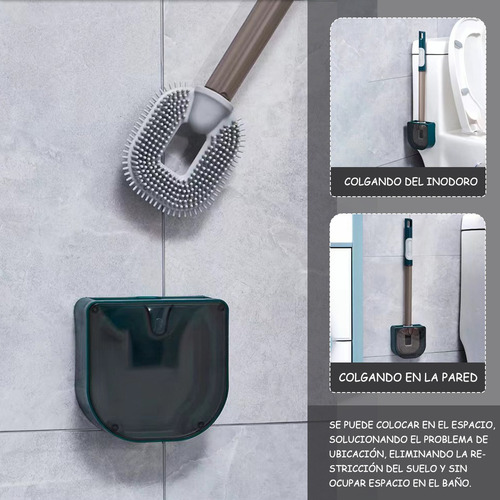 Cepillo De Inodoro De Pared Con Cerdas Flexibles Para Baño