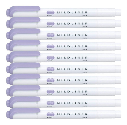 Rotuladores Zebra Mildliner, Violeta Suave (wkt7-mvi) X10