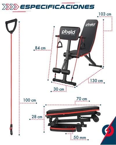 Banco Multifuncional Para Entrenamiento De Pesas Pecho Plano Ejercicios Reclinable Inclinado Declinable Fitness Predicador Bíceps Banca Mancuernas Abdomen Pbold