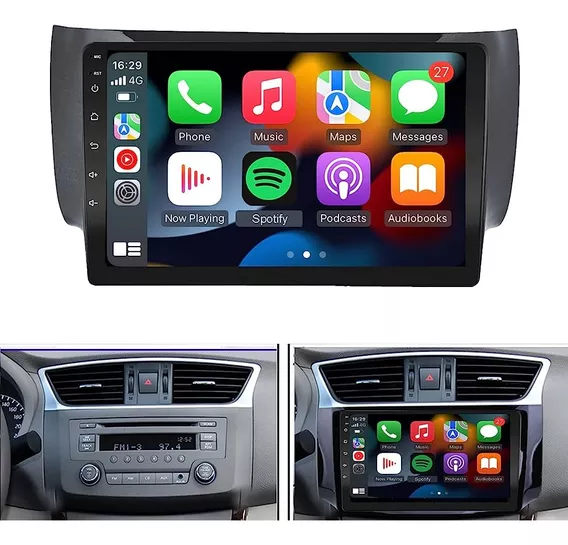 Estéreo Android Sentra 2015 Carplay &amp; Android Auto