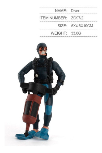 Figuras De Acción De Decoración Juguetes Buzo 4pcs