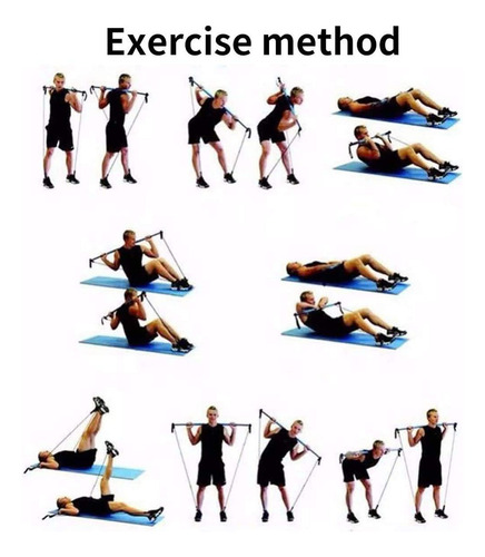 Serendipity Space Barra De Resistencia, Barra De Pilates Con Banda De Resistencia, Barra De Yoga Portátil Con Trabilla Para El Pie, Kit De Barra De Pilates Portátil Para Yoga Y Ejercicio Para