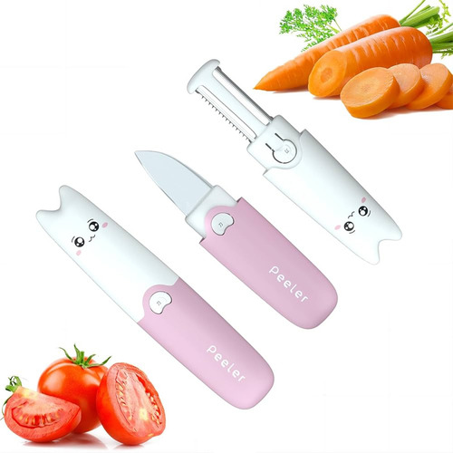 Descador, Flietador E Faca Frutas E Legumes Aço Inox- 3 Em 1