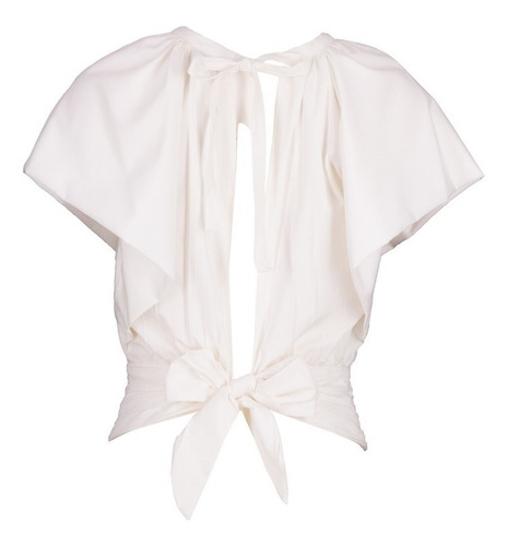 Blusa Con Peto Ancho, Escote Pronunciado En Espalda (553588)