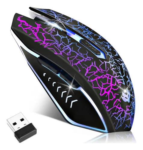 comprar Pack De Mouse Inalmbrico Recargable Con Luz Led Y 2400 Dpi