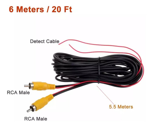 Cable Instalación Cámara Retroceso C/alimentación 6 Metros 