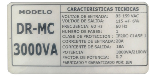 Imagen 3 de 4 de Regulador Voltaje 110v Aire Acondicionado Elevador 2100watts